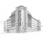 Croquis pour CDCL via agence Meanings - Siège Arcelor Mittal