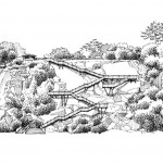 Illustrations jardins nantais - Jardin extraordinaire - L'escalier